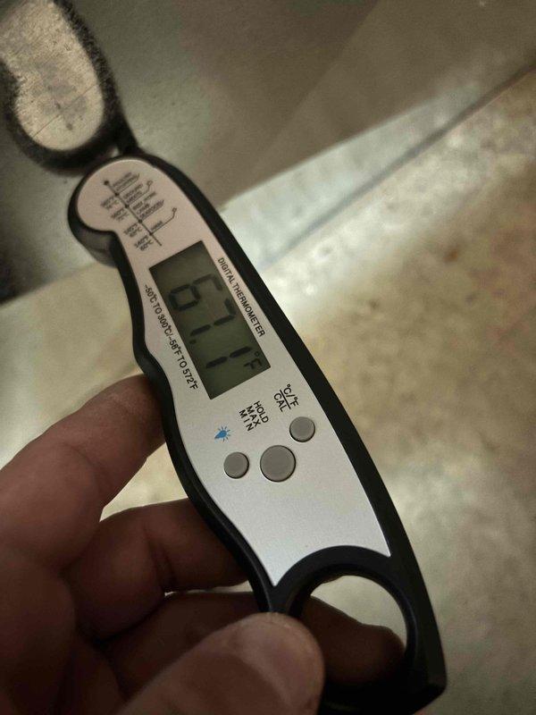 Completed routine maintenance on a 2-year-old HVAC system at Platinum Level (1 of 2 tickets). Inspected and verified 20x20x5 filter. Conducted temperature measurements with readings of 86.9°F at supply and 61.7°F at return, indicating proper system operation. Documented condition with photos.