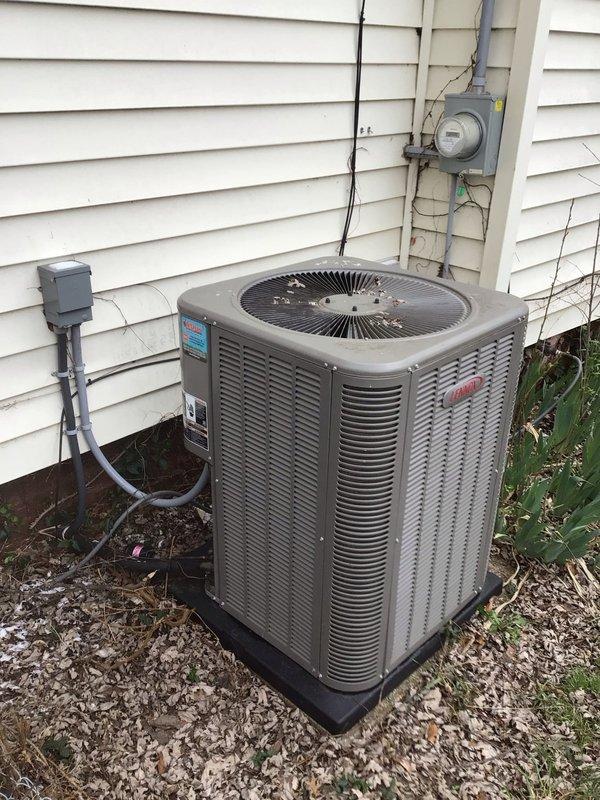 Completed monthly Platinum Level maintenance on Lennox AC system. Inspected outdoor condenser unit, verified proper electrical connections and mounting on pad. Cleaned blower wheel assembly and checked for proper operation with no dust buildup or damage observed. Replaced 20x20x5 filter as per maintenance schedule.