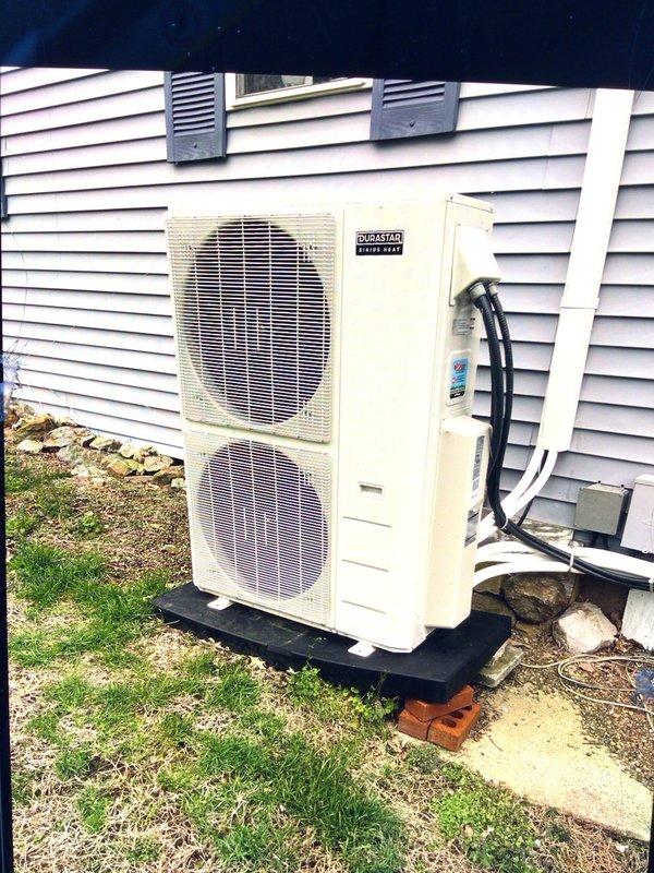 Performed annual Gold Level maintenance service on a 1-year-old mini-split system. Inspected the outdoor condenser unit (Coastal brand) for proper operation and verified connections to refrigerant lines and electrical components were secure. Checked drainage system components including condensate lines and P-trap assembly for proper installation and function.