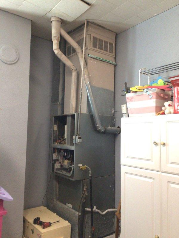 Completed annual Gold Level maintenance on 10-year-old HVAC system. Inspected furnace operation, checked connections, and examined ventilation system including PVC pipes and P-trap configuration. System is functioning properly with no immediate concerns; customer declined renewal at this time.