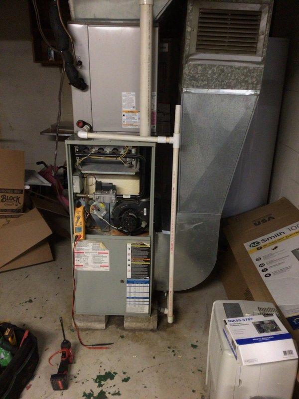 Responded to a no-heat call for an 8-year-old Carrier system (manufactured May 2018) using R-410A refrigerant. Diagnosed faulty control board causing system non-operation despite thermostat call for heat (set at 68°). Replaced control board, verified proper ignition sequence, and confirmed normal operation with adequate airflow through all vents.