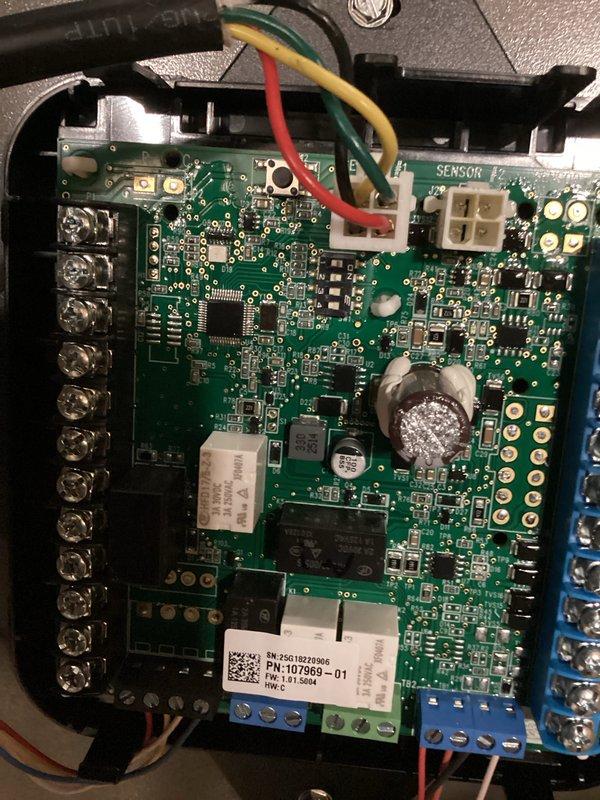 Performed annual Platinum Level maintenance on a Lennox system with a Smart S40 thermostat. Inspected control board (PN:107069-01, FW:1.81.5064) and verified all connections were secure. Confirmed Wi-Fi connectivity was functioning properly with successful connection between thermostat, network, and server.