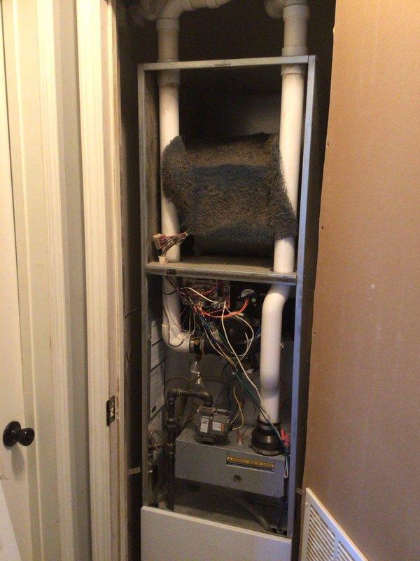 Completed monthly platinum-level preventive maintenance on a 4-year-old residential HVAC system. Removed and cleaned the washable filter, which showed moderate dust accumulation, inspected all mechanical components including blower motor and electrical connections, and verified proper operation of the furnace unit installed in the utility closet. All PVC vent and condensate lines were checked for proper drainage and secure connections, and the system was found to be operating within normal parameters.