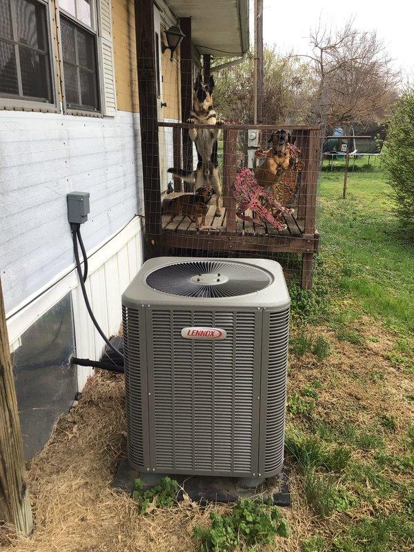 Completed Platinum Level monthly maintenance on residential Lennox air conditioning system. Performed comprehensive inspection of outdoor condensing unit, verified electrical connections at disconnect box, and assessed overall system operation. Inspected condenser coil condition, refrigerant lines, and mounting stability.

Interior inspection revealed heavily soiled return air grille with significant dust and debris accumulation throughout the slats, indicating extended period without cleaning. Addressed air quality concerns by servicing the filtration system. Replaced 20x20x5 media filter per maintenance agreement specifications to restore proper airflow and improve indoor air quality. 

Verified system operational parameters, checked thermostat function, and confirmed proper cycling. Documented equipment condition with photographic records for maintenance history. All work performed in accordance with Platinum Level service agreement requirements. System returned to normal operation 