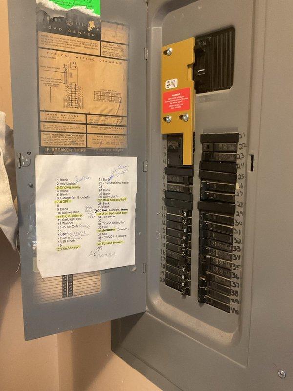 Conducted comprehensive HVAC system replacement estimate for homeowner concerned about mold and seeking complete ductwork relocation to attic from current location. Evaluated existing electrical panel, thermostat wiring configuration, and current system operation to determine requirements for new equipment installation and ductwork modification. Documented electrical infrastructure and HVAC control wiring to assess compatibility with proposed high-efficiency replacement system and relocated ductwork layout.