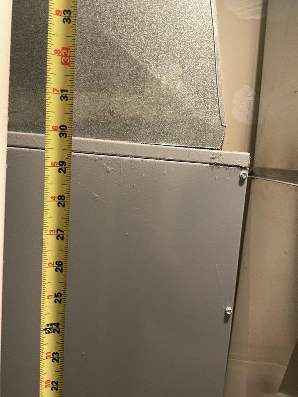 Conducted comprehensive HVAC system replacement estimate for residential property with currently operational equipment. Performed detailed measurements of existing ductwork and evaluated current furnace installation, including assessment of PVC condensate drainage, filtration system, and flexible duct connections in utility area. Documented equipment specifications, spatial constraints, and mechanical room conditions to provide accurate replacement system recommendations and ensure proper sizing for new high-efficiency equipment installation.