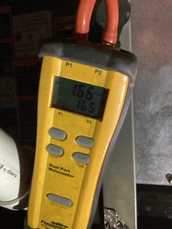 Completed six-month preventative maintenance inspection on HVAC system. Performed diagnostic testing using dual port manometer to measure static pressure readings and verified system airflow performance at 665 CFM. Replaced 16x25x5 air filter as part of scheduled maintenance protocol.