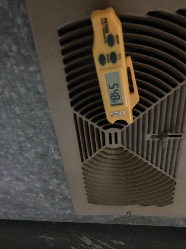 Completed Platinum Level planned maintenance on single HVAC system. Performed comprehensive system inspection including temperature differential measurements at supply and return vents, recording 67.5°F at the indoor coil and 58.3°F at the supply register. Checked all mechanical and electrical components, verified proper airflow, and confirmed system operation within manufacturer specifications.