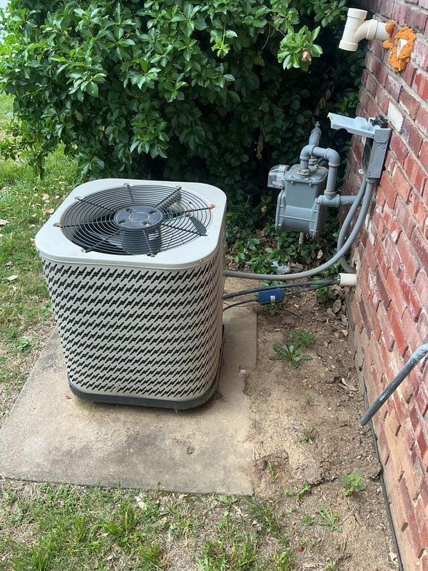 Responded to no cooling call with no airflow from vents and system not attempting to start. Upon arrival, performed complete system diagnostic on residential split HVAC system. Discovered failed blower motor in air handler unit preventing indoor fan operation and airflow distribution. Additionally identified defective run capacitor on outdoor condensing unit preventing compressor from starting. Replaced blower motor assembly in air handler with OEM equivalent motor, ensuring proper amperage and CFM specifications. Installed new dual-run capacitor on condensing unit with correct microfarad ratings for both compressor and condenser fan motor. Verified all electrical connections, tested voltage and amperage readings at both units to confirm proper operation. Cycled system through multiple cooling cycles, confirmed adequate airflow at supply registers, and verified temperature split across evaporator coil within manufacturer specifications. System restored to full operational status with p