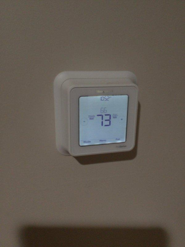 Completed annual Platinum Level maintenance on a 5-year-old HVAC system with a 20x20x2 filter. Performed comprehensive inspection of furnace and air handler components, verified thermostat operation displaying 73°F, replaced air filter, checked all electrical connections, tested system controls, and confirmed proper operation of heating equipment. All equipment found to be functioning within normal parameters with no issues identified during this first visit of the annual service cycle.