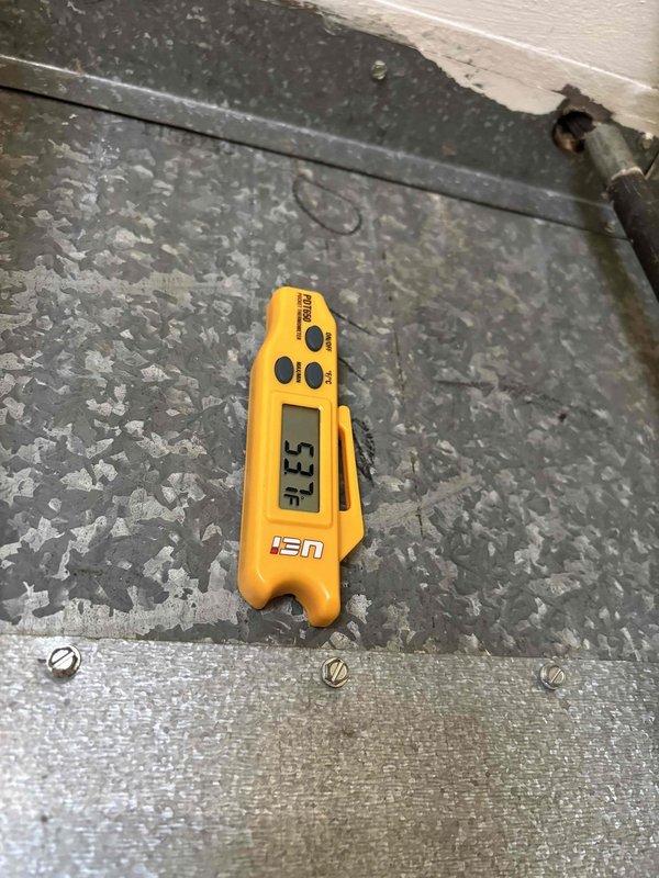 Responded to no-cool complaint on 5-year-old residential air conditioning system running continuously and unable to reach setpoint, only achieving 75°F. Performed comprehensive system diagnostics using refrigerant manifold gauges and digital measuring equipment to assess operating pressures and temperatures. System evaluation revealed low refrigerant charge indicated by subnormal suction pressure readings. Identified refrigerant leak, performed leak detection procedures, and completed necessary repairs. Evacuated system, recharged to manufacturer specifications, and verified proper superheat and subcooling values. Confirmed system cycling properly and achieving desired temperature setpoint upon completion of service.