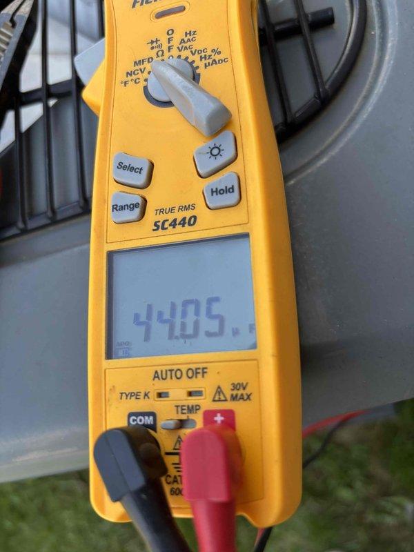 Completed platinum monthly preventative maintenance service on HVAC system with 5-year service agreement. Performed comprehensive system inspection, replaced 20x25x5 air filter, recorded temperature readings of 74°F, and verified electrical parameters measuring 440.5 volts using calibrated testing equipment. All system components operating within normal specifications.