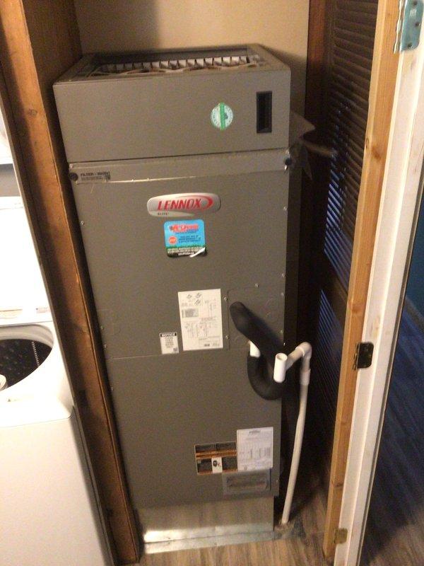 Completed comprehensive spring maintenance tune-up on 1-year-old Lennox split system air conditioning unit. Inspected indoor furnace/air handler and outdoor condensing unit, verified proper operation of all components, cleaned condenser coils, checked refrigerant levels, tested electrical connections, and confirmed system is functioning within manufacturer specifications. No deficiencies identified; unit operating efficiently and ready for cooling season.