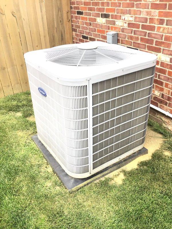 Completed second annual preventive maintenance visit on a 10-year-old single-system HVAC installation under Gold Level service agreement. Performed comprehensive inspection of Carrier outdoor condensing unit and indoor air handler, replaced 20x25x5 air filter, verified system operation, and documented maintenance with updated filter tracking record. All equipment found operating within normal parameters with no deficiencies noted; unit exterior and components remain in good condition.