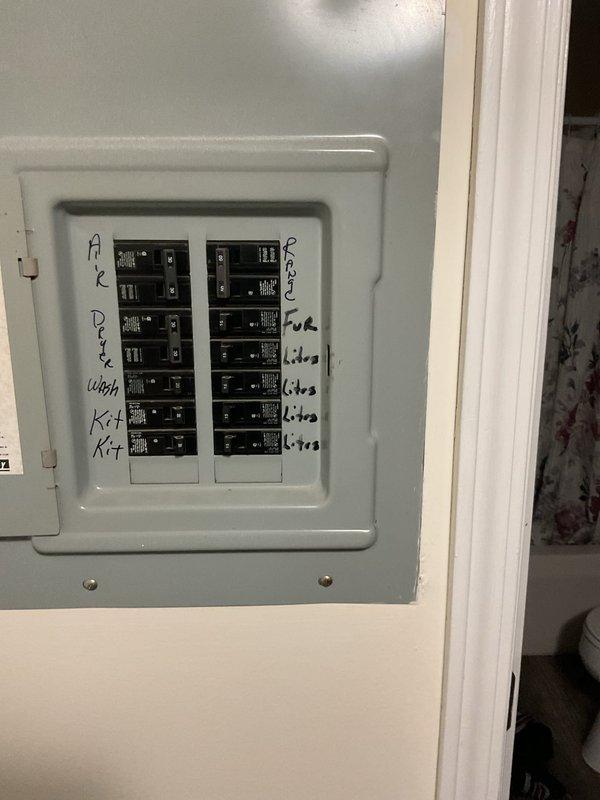 Responded to no cooling complaint on 20-year-old Goodman air conditioning system in apartment unit. Upon arrival, verified warm air discharge from supply registers with no visible ice formation on indoor coil. Inspected electrical panel and confirmed dedicated AC circuit breaker in proper operating position. Evaluated furnace/air handler unit and associated ductwork in basement utility closet. Documented equipment condition and system configuration with photos for service records. System age and lack of cooling capacity indicate likely compressor failure or refrigerant loss requiring further diagnostic testing or replacement consideration.