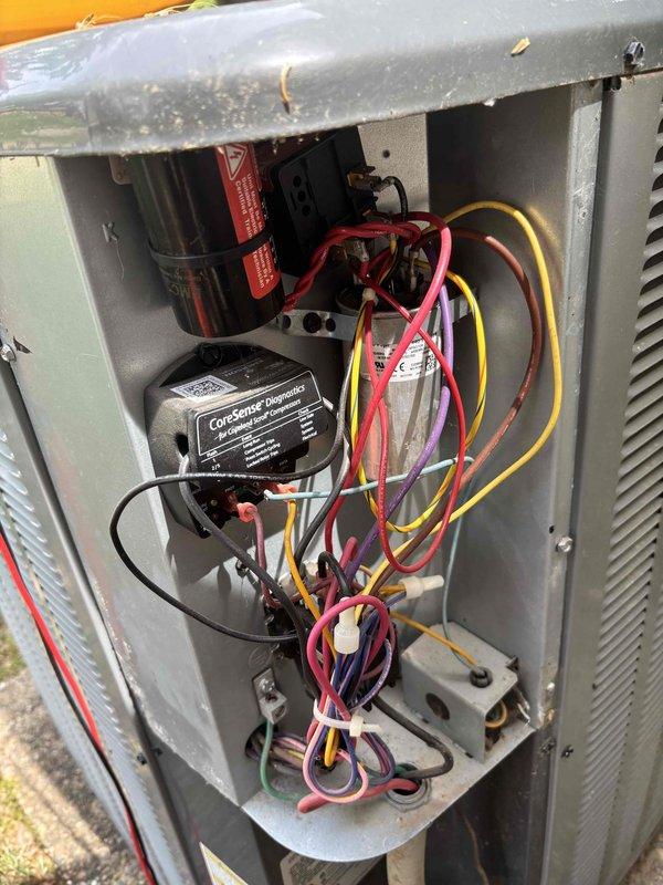 Completed second annual Platinum Level maintenance on a 5-year-old HVAC system. Replaced 16x25x4 air filter and performed comprehensive inspection of all system components. Verified proper operation of CoreSense Diagnostics module and electrical connections within the condensing unit, including capacitors and control wiring. Measured supply air temperature at 50.5°F, confirming adequate cooling performance. Inspected ductwork in attic space and checked all electrical terminals for secure connections. All components operating within normal parameters. System is due for service plan renewal.