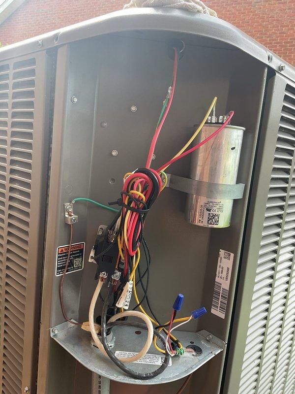 Completed annual planned maintenance visit on Lennox HVAC system. Performed comprehensive inspection of indoor air handler unit and outdoor condensing unit, verified all electrical connections and components including capacitor and contactor are functioning properly, checked refrigerant levels, and inspected ductwork insulation. System operating within normal parameters with no issues identified at this time.