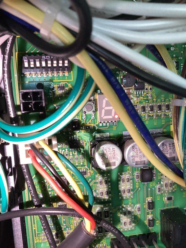 Completed Platinum Level maintenance on single-system residential HVAC unit, including inspection of control board components and DIP switch settings, verification of system levelness, and replacement of 16x25x5 air filter. Noted exhaust pipe cover requirement for follow-up and documented system condition through photographic records of circuit board and installation alignment.