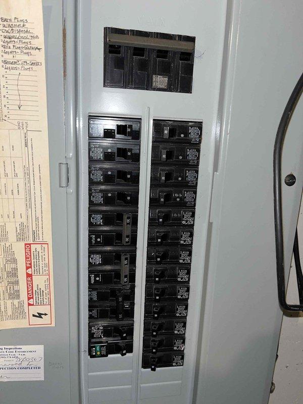 Completed HVAC replacement estimate for 16-year-old Lennox system experiencing reduced performance. Evaluated existing electrical panel configuration and thermostat wiring setup, documenting current 24VAC low-voltage control wiring with standard color-coded connections at terminal block. Assessed residential electrical infrastructure capacity and compatibility for new equipment installation, photographed existing system components and electrical connections to provide comprehensive replacement recommendations.