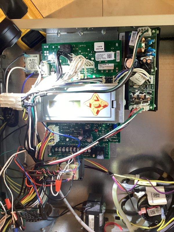 Successfully replaced defective furnace control board on residential heating system. Documented existing wiring configuration and component layout prior to removal, then installed new control board with proper electrical connections to ignitor, display module, and all associated safety circuits. Verified system operation and confirmed all diagnostic indicators functioning correctly upon completion.