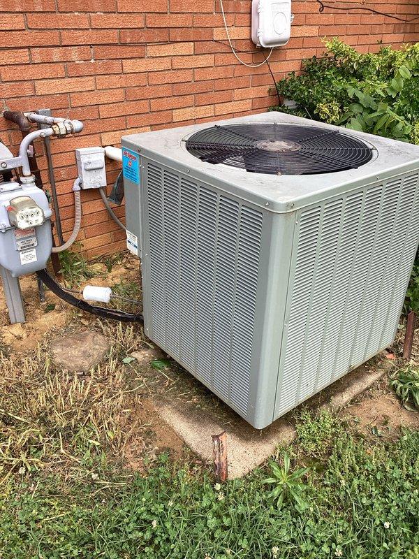 Completed comprehensive Platinum Level maintenance on single-system HVAC equipment including basement furnace unit and outdoor condensing unit. Performed full system inspection, verified operational status of all components, checked refrigerant lines and electrical connections at outdoor unit, confirmed proper airflow through both indoor and outdoor equipment, and documented existing blue and white pleated filter in place. All equipment found operating within normal parameters with no immediate service needs identified.
