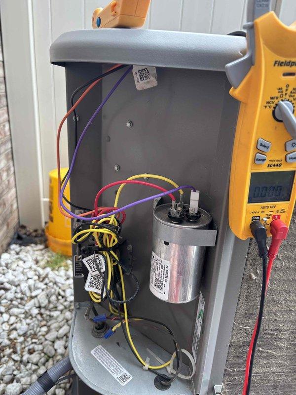 Completed annual Platinum Level maintenance on 2-year-old HVAC system during second visit of service cycle. Performed comprehensive system inspection including electrical component testing with multimeter to verify capacitor functionality and contactor operation, measured system temperatures at 50°F, replaced 20x25x5 air filter, and documented all equipment conditions with photographic records. System operating within manufacturer specifications and customer approved contract renewal for continued annual maintenance coverage.