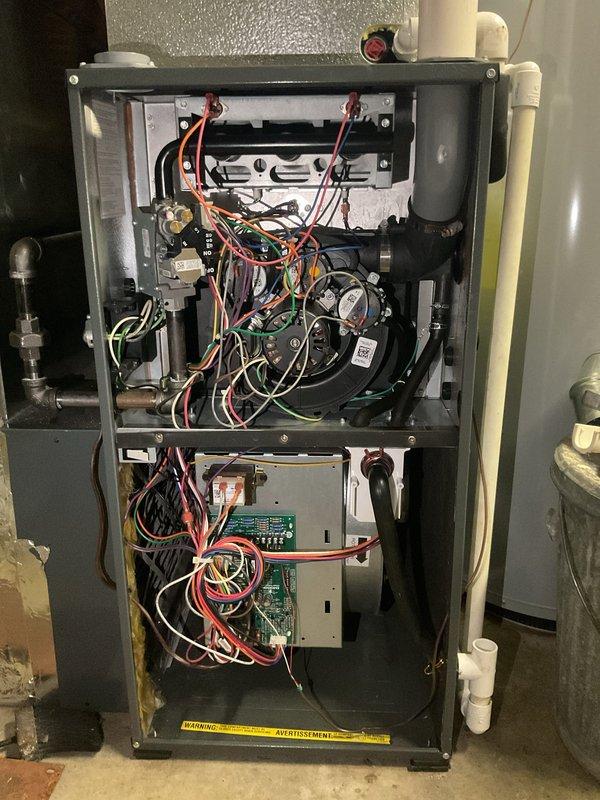 Completed annual Platinum Level maintenance on 2-year-old HVAC system during second visit of membership renewal. Performed comprehensive inspection of furnace unit including internal components, heat exchanger, combustion chamber, electrical connections, and control boards. Replaced 16x25x5 air filter, verified proper operation of all mechanical and electrical systems, inspected venting and condensate drainage lines, and confirmed safe operation of gas connections and controls.