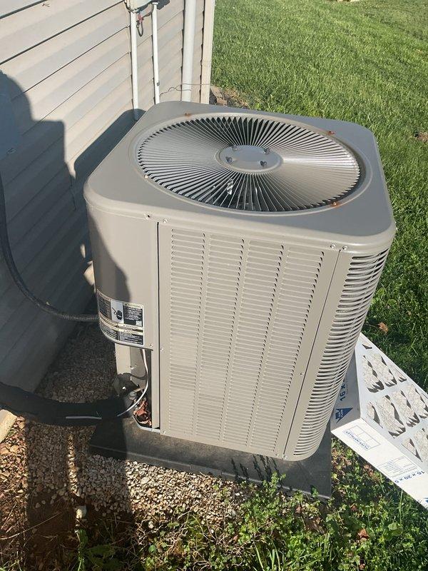 Completed scheduled HVAC system tune-up on residential split system consisting of outdoor Lennox condenser unit and indoor air handler. Performed comprehensive maintenance inspection of both components, verified proper operation of condenser fan motor and compressor, checked refrigerant levels and electrical connections at outdoor unit, inspected air handler for proper airflow and component functionality, and documented system conditions with photographs. All equipment operating within normal parameters upon completion of preventive maintenance service.