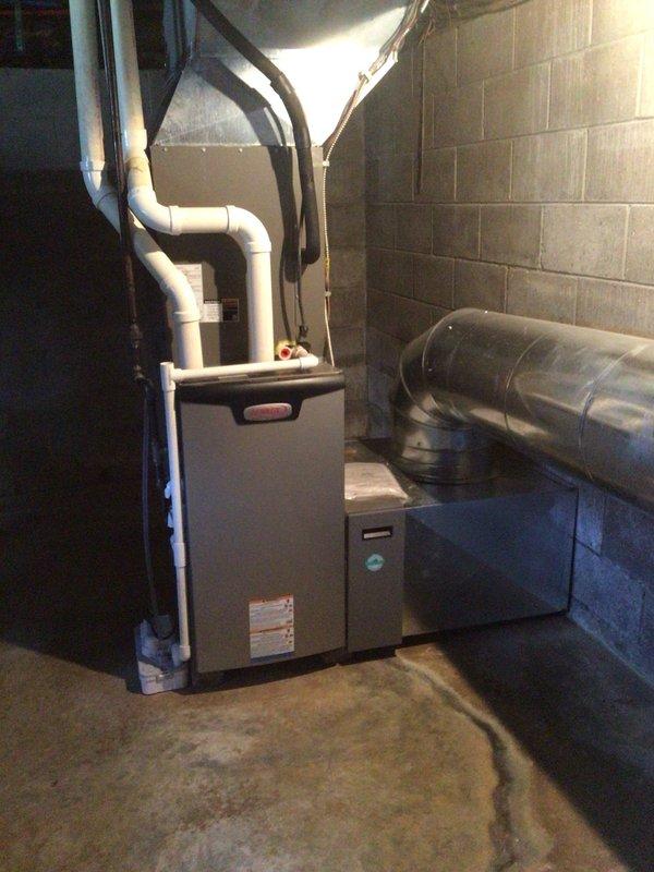 Completed annual planned maintenance on second of two HVAC systems at residential property. Performed comprehensive inspection and service of outdoor condensing unit and indoor furnace system. Checked refrigerant levels, cleaned condenser coils, verified proper airflow through 16x25x5 filter media, and tested all electrical connections and safety controls. Both heating and cooling systems operating within manufacturer specifications. Customer due for annual maintenance agreement renewal.