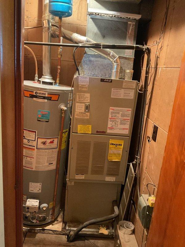 Conducted comprehensive HVAC replacement estimate for 30+ year old residential heating and cooling system. Evaluated existing furnace and outdoor condensing units, assessed utility room configuration, ductwork connections, and electrical infrastructure to determine optimal replacement specifications. Provided homeowner with energy-efficient upgrade options to improve system performance and reduce operational costs.