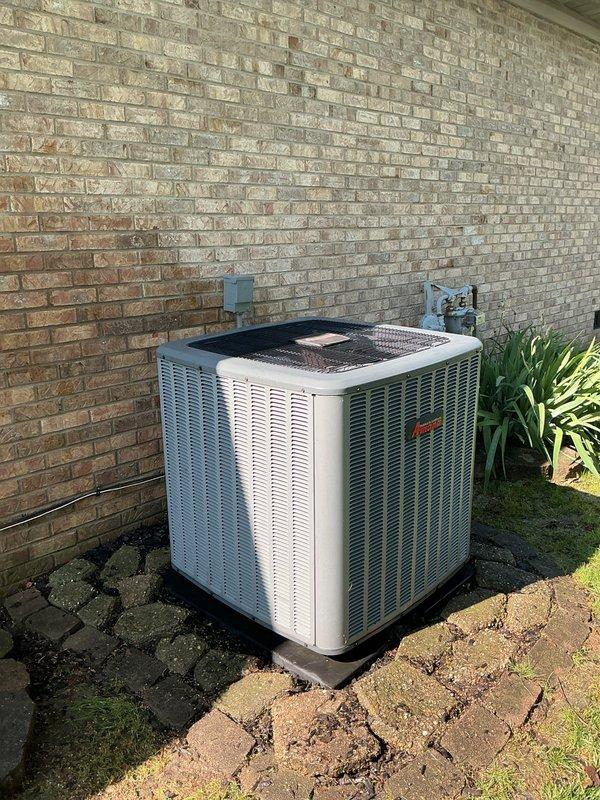 Completed annual planned maintenance on 8-year-old residential HVAC system with 20x20x5 filter specification. Performed comprehensive inspection of indoor air handler unit located in garage and outdoor condensing unit, checking all mechanical and electrical components, refrigerant levels, and airflow systems. Verified proper operation of both heating and cooling functions, cleaned condenser coils, replaced air filter, and confirmed system is operating within manufacturer specifications for continued reliable performance.