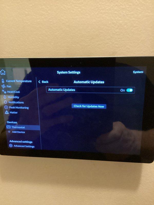 Completed first annual planned maintenance visit on 7-month-old HVAC system. Performed comprehensive system inspection, recorded temperature differential readings of 226°F using digital measurement instrument, verified CFI filter specifications, and confirmed thermostat programming with automatic update feature enabled and functioning properly.