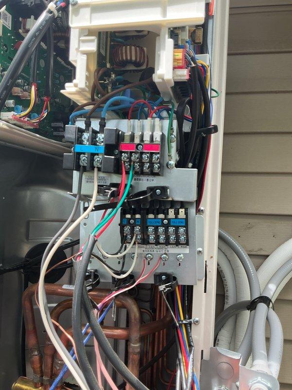 Completed first scheduled quarterly maintenance visit on mini split system. Performed temperature diagnostics using calibrated digital thermometer, recording supply air temperature of 63.8°F at the air handler unit. Inspected electrical control panel components including contactors, relays, and terminal connections, verifying proper wire routing and secure connections across all circuits. All system components operating within normal parameters.