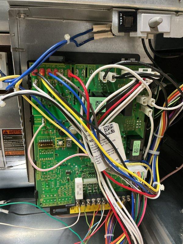 Completed annual planned maintenance on 1-year-old Lennox HVAC system. Performed comprehensive inspection of unit including control board, electrical connections, and internal components. Installed three 16x25x5 air filters as requested. Verified all wire connections to ION DRIVE-24VAC circuit board were secure, checked terminal blocks, and confirmed proper operation of relays and safety controls. System tested and operating within normal parameters.