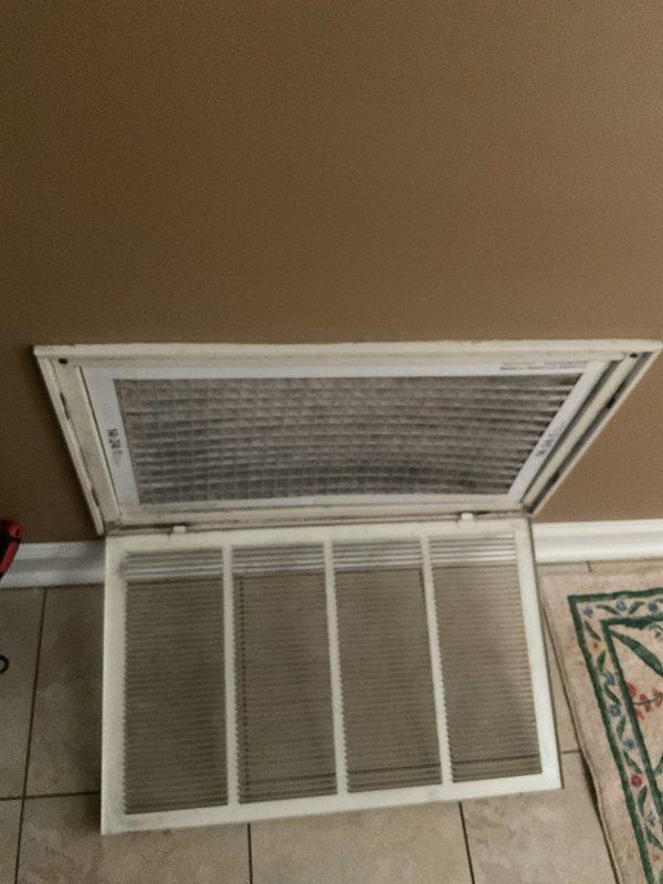 Completed monthly planned maintenance on a 5-year-old single HVAC system at a Gold Level residential property. Performed comprehensive system inspection including temperature diagnostics at supply register, removed and documented condition of return air grill showing significant dust accumulation on filter media, and replaced 14x24x1 air filter. This represented the second visit of the annual maintenance cycle, with system operating within normal parameters upon completion.