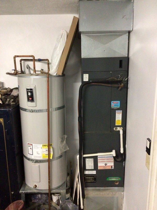 Completed annual Platinum Level maintenance on a 4-year-old HVAC system with a 20x20x2 filter. Performed comprehensive inspection of air handler unit and associated components in mechanical room, verified thermostat operation showing 69°F on Honeywell Home ProSeries digital control, and noted that one support leg under outdoor condensing unit requires replacement.