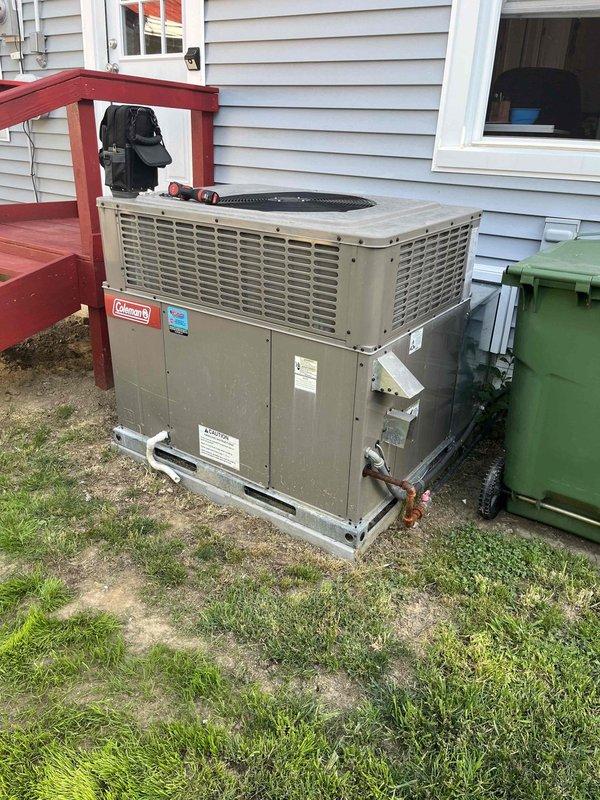 Completed Platinum Level annual maintenance on 3-year-old Coleman packaged HVAC system. Performed comprehensive inspection of electrical components, capacitor, and control cabinet, noting minor corrosion on interior base panel. Checked all electrical connections, refrigerant lines, and outdoor unit condition; system operating within normal parameters with no immediate repairs required.