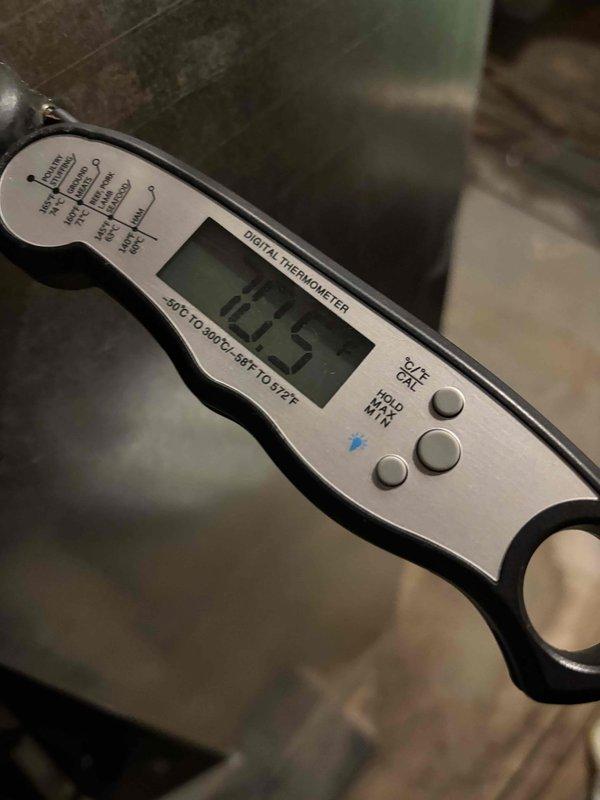 Completed Platinum Level monthly maintenance on residential HVAC system, which included inspection of outdoor condensing unit, verification of proper operating temperatures with digital thermometer showing 14.9°F temperature differential, and replacement of 16x25x5 air filter. All system components inspected and found operating within normal parameters, with unit secured and area left clean upon completion.