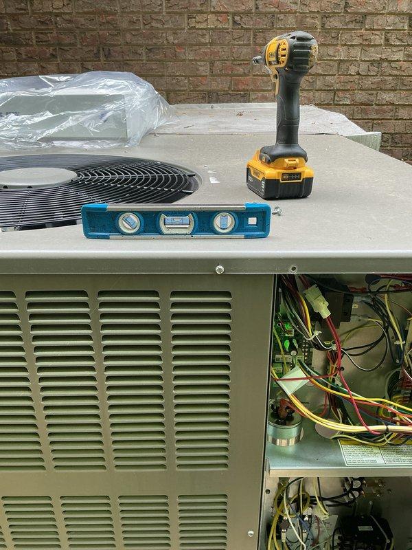 Completed annual platinum-level maintenance on two-system residential HVAC installation, including packaged unit with 20x20x5 filter. Performed comprehensive inspection of outdoor package unit, verified all electrical connections and components, checked refrigerant lines and condenser operation, and documented system condition with photos. All systems operating within normal parameters with no issues identified during this first annual maintenance visit.