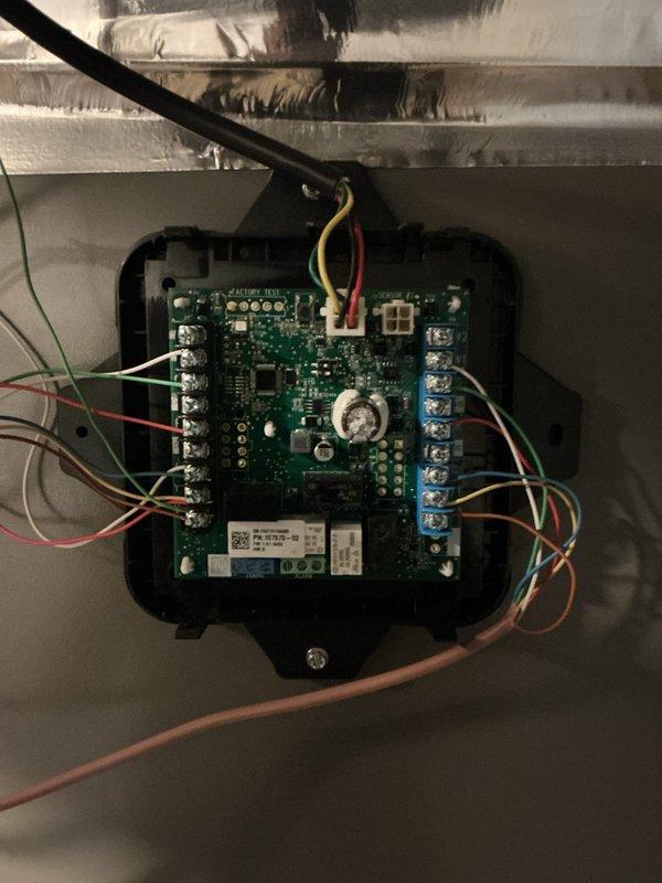 Completed first scheduled maintenance visit on HVAC system, including installation of 16x25x5 filter as part of three-month preventive maintenance program. Performed diagnostic testing using dual port manometer to verify system pressures, recording reading of 182.2 on testing device. Inspected electrical control board and verified all wire connections at terminal blocks, confirming proper operation of system controls and safety circuits.
