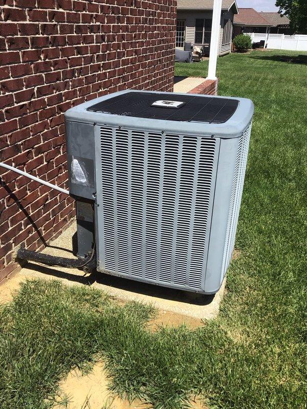 Completed follow-up service to replace evaporator coil drain pan on garage-located HVAC system. Installed new drain pan with proper PVC drainage connections and verified condensate flow. System tested and confirmed operational with all components functioning properly.