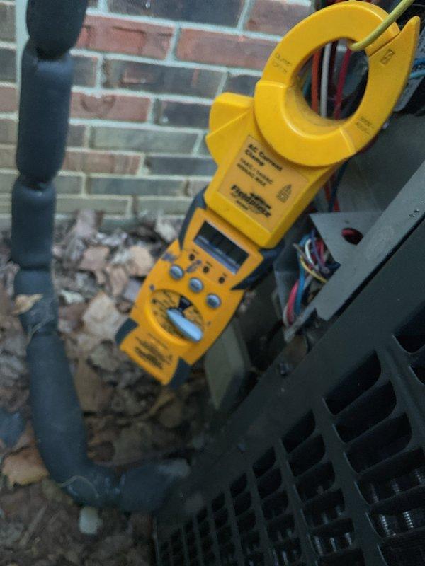 Completed comprehensive spring air conditioning tune-up and preventive maintenance on a 4-year-old residential HVAC system. Performed electrical diagnostics using clamp meter to verify proper amperage draw and system performance, inspected airflow through supply registers, and confirmed adequate refrigerant charge and system operation. All components tested within normal operating parameters, and system is ready for the cooling season.