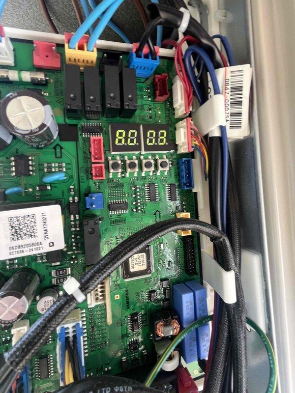 Completed first visit of planned duo maintenance on HVAC system. Verified system operation with temperature readings at 81.95°F and inspected control board displaying normal operational status. Noted 3-month maintenance interval with 16x25x5 filter specification for ongoing service schedule.