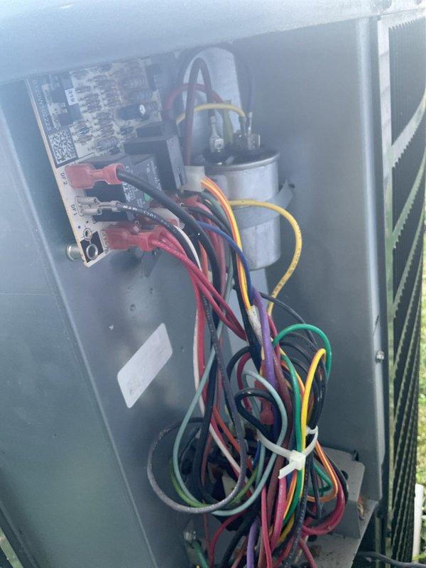 Completed monthly Platinum Level maintenance on a 5-year-old HVAC system. Replaced 16x20x5 air filter as part of routine preventive maintenance program. Inspected thermostat operation and verified proper temperature control settings with unit maintaining 70°F in cooling mode with fan set to auto. Accessed and inspected internal control panel, circuit board, capacitor, and electrical connections to ensure all components were functioning correctly with no signs of wear or damage.