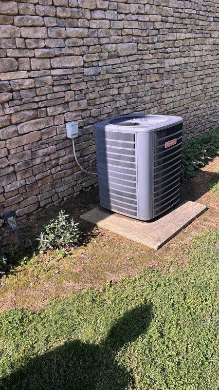 Conducted comprehensive HVAC system replacement estimate for residential property where existing system failed to turn on. Evaluated outdoor condensing unit positioned against brick exterior and indoor air handler/furnace configuration located in basement utility area. Assessed current equipment condition, ductwork connections, electrical service, and installation requirements to provide complete system replacement recommendations for non-operational heating and cooling system.