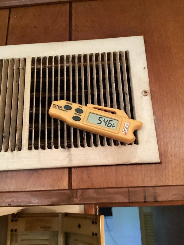 Completed annual platinum-level preventive maintenance on single-zone residential HVAC system with newly installed air conditioning unit. Performed comprehensive inspection of control board and electronic components, verifying proper wiring connections and terminal integrity. Measured and documented supply air temperature at floor register, confirming system operation within manufacturer specifications. All electronic controls, capacitors, and circuit board components inspected and found to be functioning correctly with no signs of overheating or component degradation.