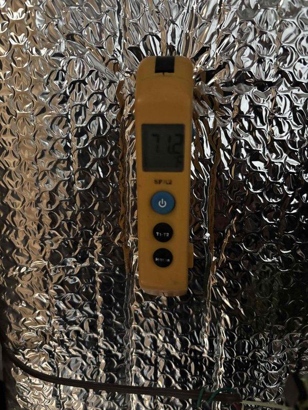 Completed second annual Gold Level planned maintenance visit on 8-year-old HVAC system. Performed comprehensive system diagnostics using calibrated digital multimeter, recording temperature and electrical readings to verify proper operation. Measured supply air temperature at 70.5°F and inspected evaporator coil area with reflective ductwork insulation intact. Conducted standard maintenance protocol including filter inspection for 24x25x5 filter size, electrical component testing, and overall system performance evaluation. All measurements within normal operating parameters. System operating efficiently with no deficiencies noted. Customer due for service agreement renewal.