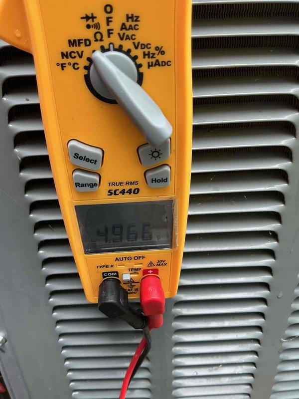 Completed annual Platinum Level maintenance on single 5-year-old HVAC system. Performed comprehensive system inspection and testing using digital multimeter to verify electrical parameters and system performance. Recorded voltage readings of 28.6V during diagnostic testing. Conducted thorough evaluation of system components, including airflow verification at ventilation louvers and electrical connections. Changed system filter per maintenance protocol. All measurements fell within normal operating specifications, and system demonstrated proper functionality throughout testing procedures.