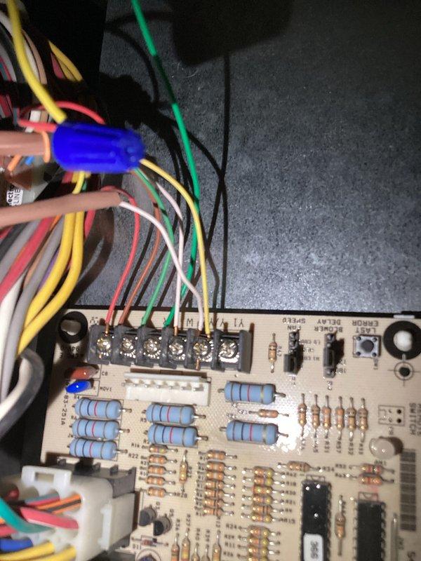Completed first annual planned maintenance visit on 2-year-old HVAC system under Gold Level service agreement. Performed comprehensive system inspection including electrical diagnostics of control board circuitry using digital multimeter to verify proper voltage and component operation. Tested all terminal connections, capacitors, and integrated circuits to ensure optimal system performance. Replaced 20x25x5 air filter and documented system condition through photographic records of control board and electrical components for maintenance history.