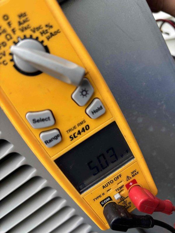# HVAC Maintenance - Planned Single Maintenance

Completed comprehensive Gold Level annual maintenance on 8-year-old residential HVAC system with 20x25x5 filter configuration. Performed electrical diagnostics using Fieldpiece SC440 True RMS clamp meter, measuring system amperage and voltage readings to verify proper operation of compressor and blower motor. All electrical parameters tested within manufacturer specifications, with amp draw reading 50.3A indicating normal compressor operation under load. Inspected evaporator coil fins, condenser unit components, and verified refrigerant pressures. System operating efficiently with no deficiencies noted during first annual service visit.